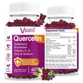 Quercetin Gummies Quercetin with Vitamin C Zinc Bromelain Elderberry and Vitamin D Immune Support Adults Kids Women Men 120 Gummies Chewable