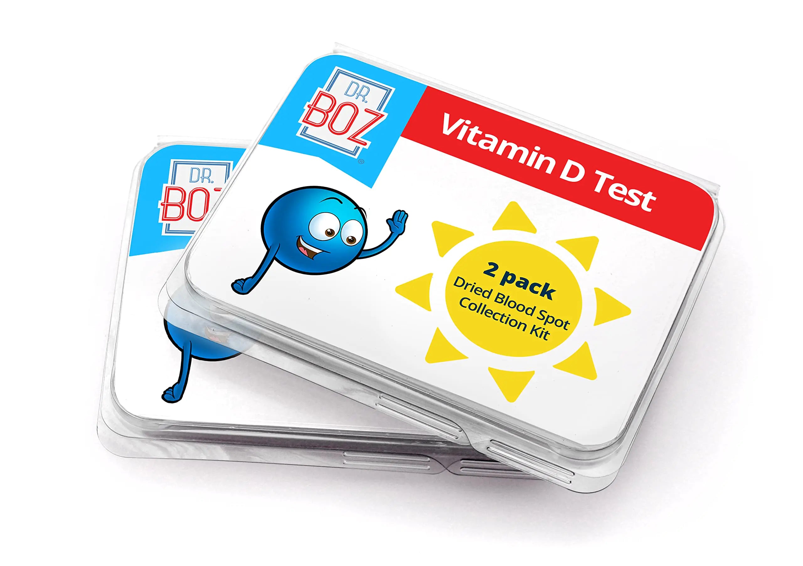 Dr. Boz - Vitamin D Test Kits - Accurate at-Home Testing for Vitamin D Levels - 2 Easy-to-Use Tests with Fast Detailed Results and Analysis - Quality Assured - Made in The USA