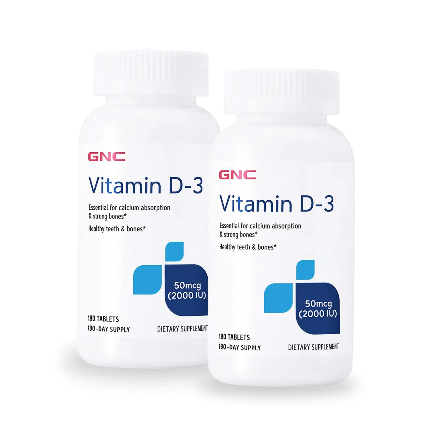 GNC GNC Vitamin D-3 2000 IU - Twin Pack
