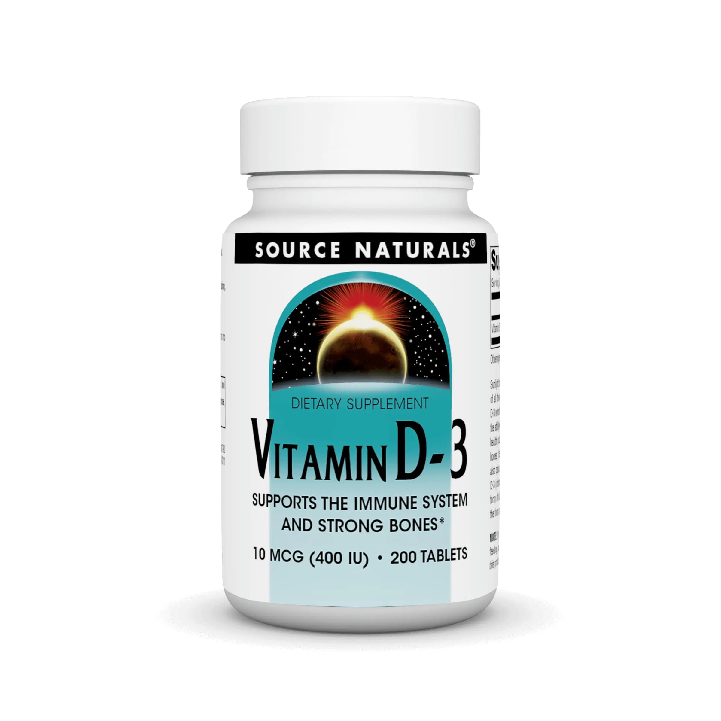 Source Naturals Vitamin D-3 400 IU 200 tablets